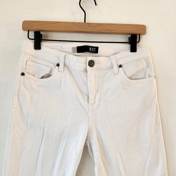Kut from the Kloth White Jeans Donna Ankle Skinny Denim Women's 4 - Picture 4 of 10